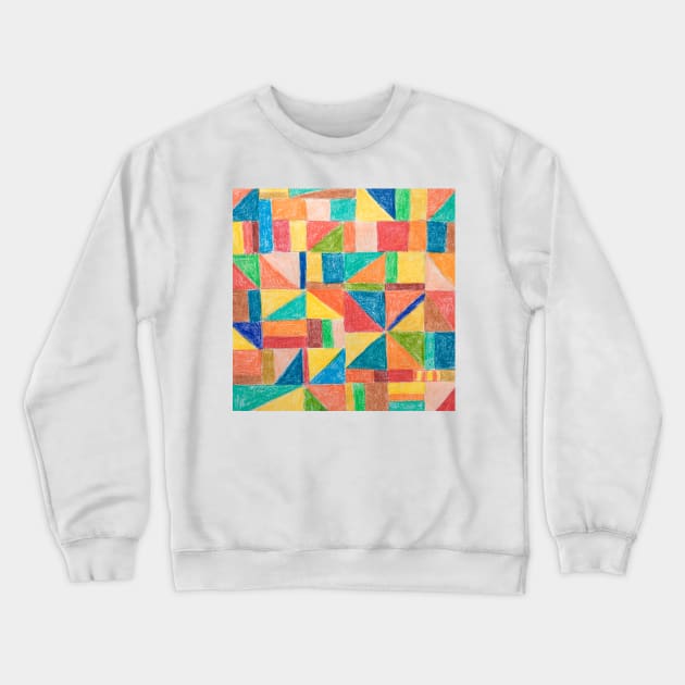 Patchwork squares Crewneck Sweatshirt by MyCraftyNell